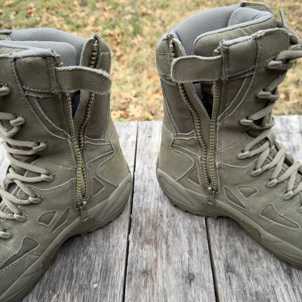 Reebok Rapid Response Sage Green Tactical Side Zip Boots RB8990 Mens‎ 12M EH